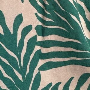 H&M Teal Leaf Print Blouse